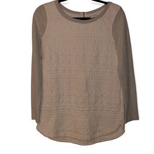 Women's Merona Cream & Grey Quilted Sweater